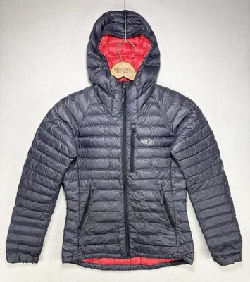 Rab Microlight Alpine Down Jacket US Small UK 10 Nikwax Pertex Hooded Puffer