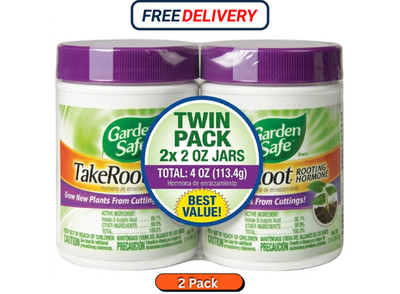 2 Pack Garden Safe Takeroot Rooting Hormone, New Plants Growth Powder - 2 Ounces