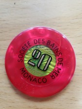 Casino Jeton  20 fr Monte Carlo,Monaco ,44 mm