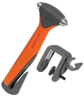 LifeHammer 00602 Safety Hammer Plus Belt Cutter, Orange, NIP