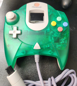 OEM Sega Dreamcast Clear Green Controller HKT-7700 Authentic Tested & Works!
