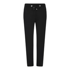 Women's Black Cropped Pants Size 4 I'CONA Athleisure Drawstring Comfy NWT