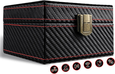 Faraday Box for Car Keys, Leather Signal Blocker Box for Keyless Entry RFID Anti