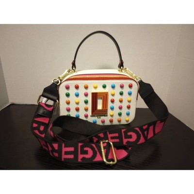 Karl Lagerfeld Paris Premium Leather Simone Studded Dots Crossbody Camera Bag