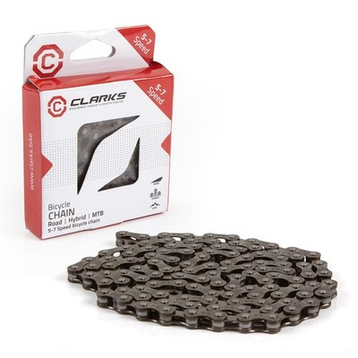 Clarks 5 6 7 Gang Fahrrad Kette 116 Glieder MTB Road alle gängigen Schaltungen Easy Fit
