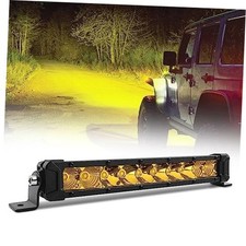 12" Led Light Bar, Spot Flood Combo Beam Led Fog Light 13 inch Yellow