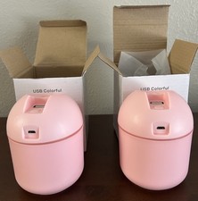 Lot Of 2 USB Mini Air Humidifier Aroma Diffuser Mist Maker Home Office Car