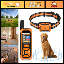 3-in-1 Wireless Dog Fence System - Ultra-Precise 1Ft, Waterproof Collar, Remote
