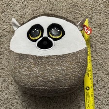 NEW 2021 TY Squish-a-Boos LINUS the Lemur Cushion Pillow (Small Size 10") w/tags