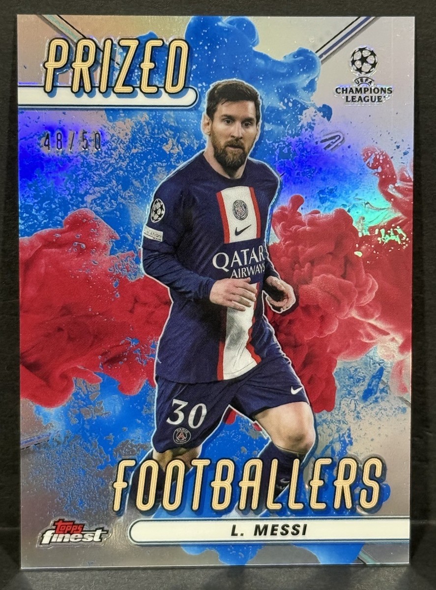 【祝MVP／50シリ】Finest CL／messi サッカーカード Topps soccer メッシ Messi 50枚限定 Gold カード - メルカリ