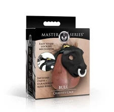 XR Brands Master Series Bull Chastity Cage Black, New