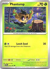 Phantump 012/167 Common Twilight Masquerade Pokemon Near Mint