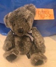 Russ Dark Gray Bear Named Winslow 6" Bears From The Past With Tag Toy Doll Plush