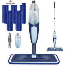 Spray Mop for Cleaning Floors Microfiber Mop(5 Pads+1 Bottle), Blue