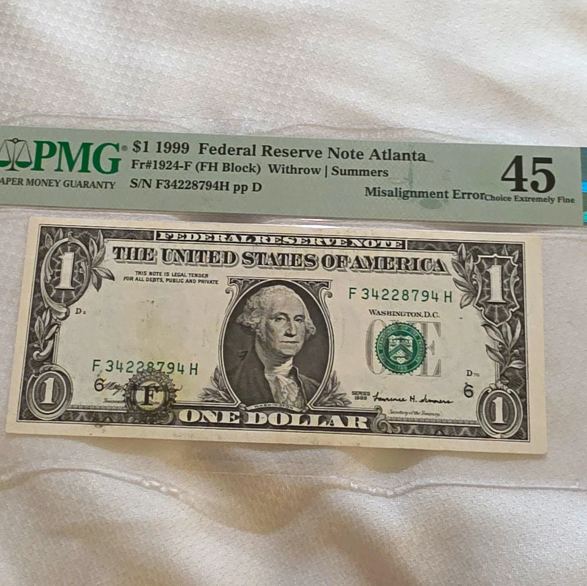 PMG Star US Paper Money Errors for sale | eBay