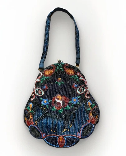 Antique Art Deco Beaded Fringe Purse - Picture 1 of 8