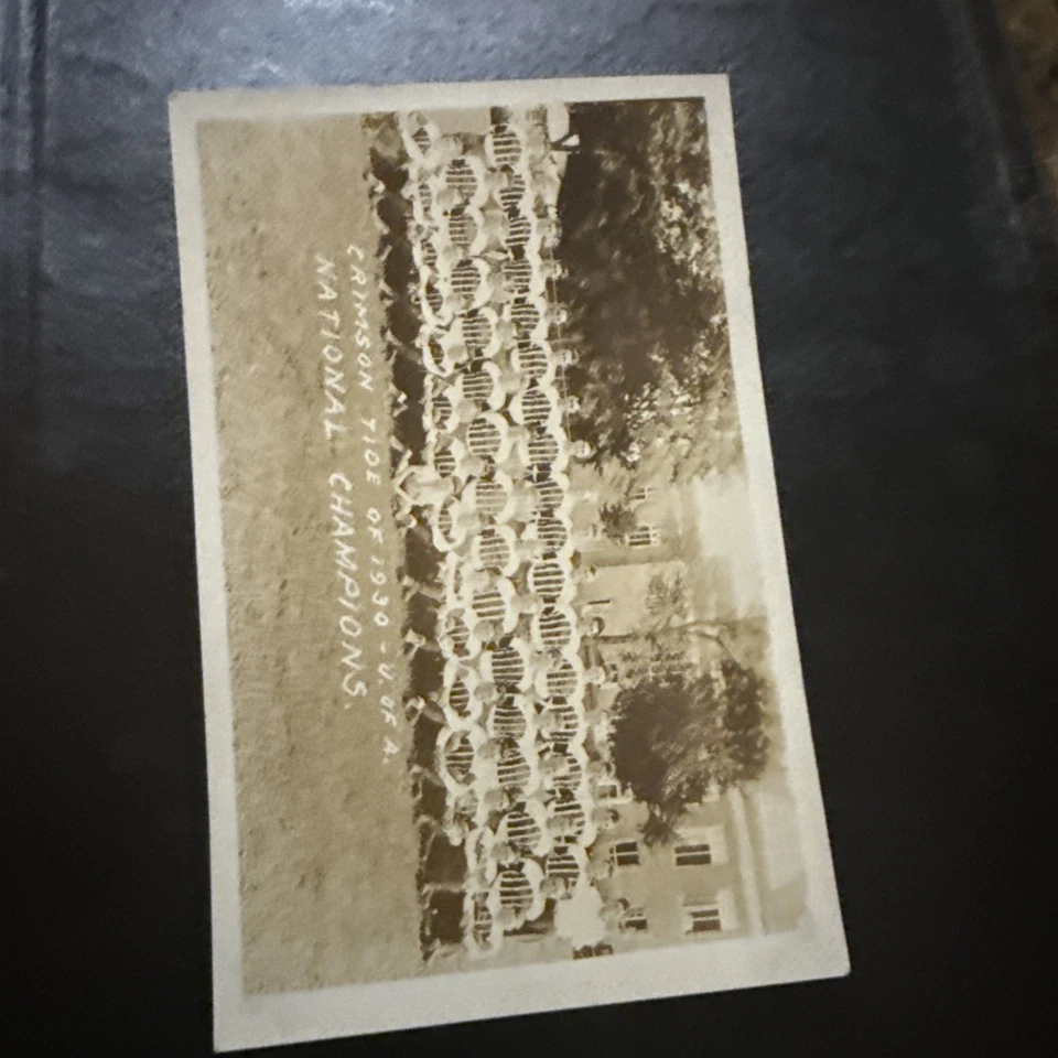 Винтажная командная фотография 1931 ALABAMA CRIMSON TIDE 5,5 дюйма x 3,5 дюйма ФОТОГРАФИЯ открытка - Изображение 3 из 4