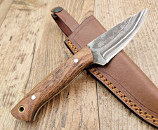 Custom Handmade Damascus Steel San Mai Camping Survival Skinner Hunting Knife