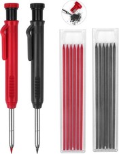 Tieflochmarker Bleistift Set mit 12 Minen f&uuml;r Holz Metall Kunststoff Bauhandwerk