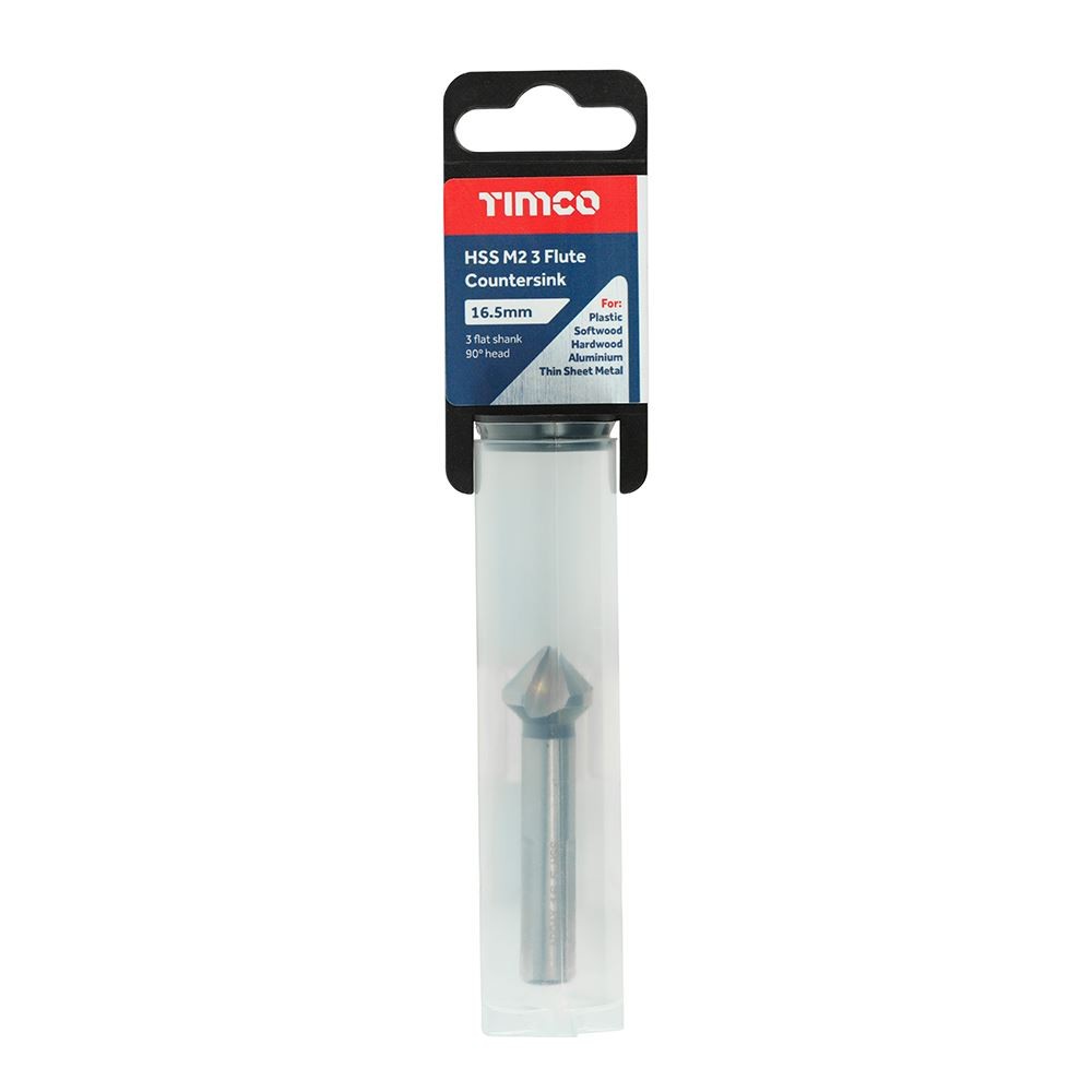 TIMCO 3 Flute Countersink M2 HSS 16.5mm Pack 1