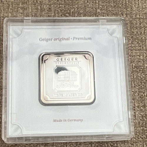 Geiger Edelmetalle 1 oz .999 Silver Bar Schloss Güldengossa Made in Germany
