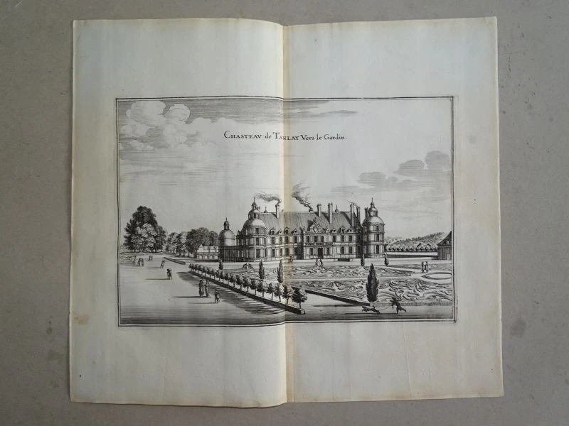Château de Tanlay Garten Yonne Topographia Galliae EA Merian Kupferstich 1655 - Bild 2 von 3