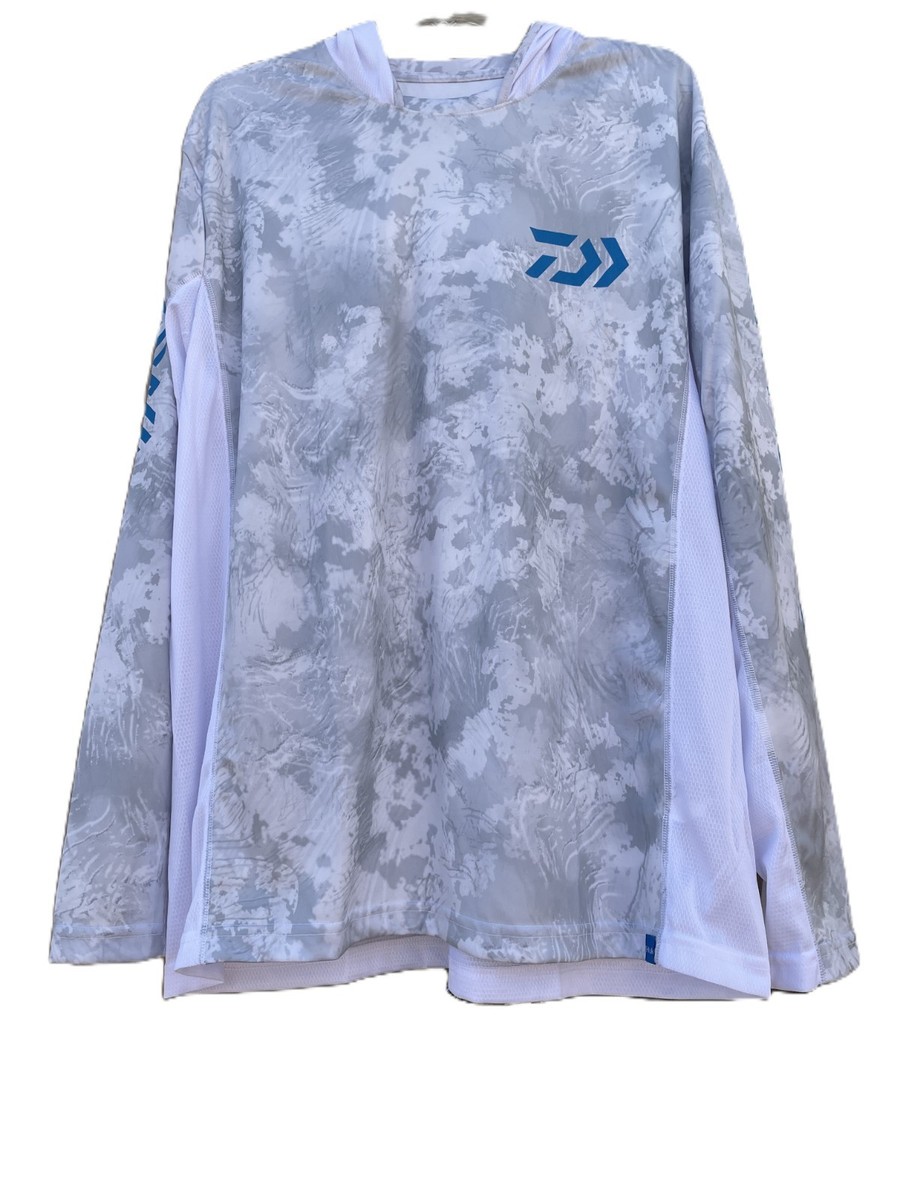 Huk Fishing Daiwa Long Sleeve Hoodie Camo Performance Shirt Mens