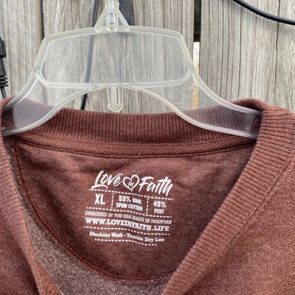 Leaf Design Brown Sweater - image 3