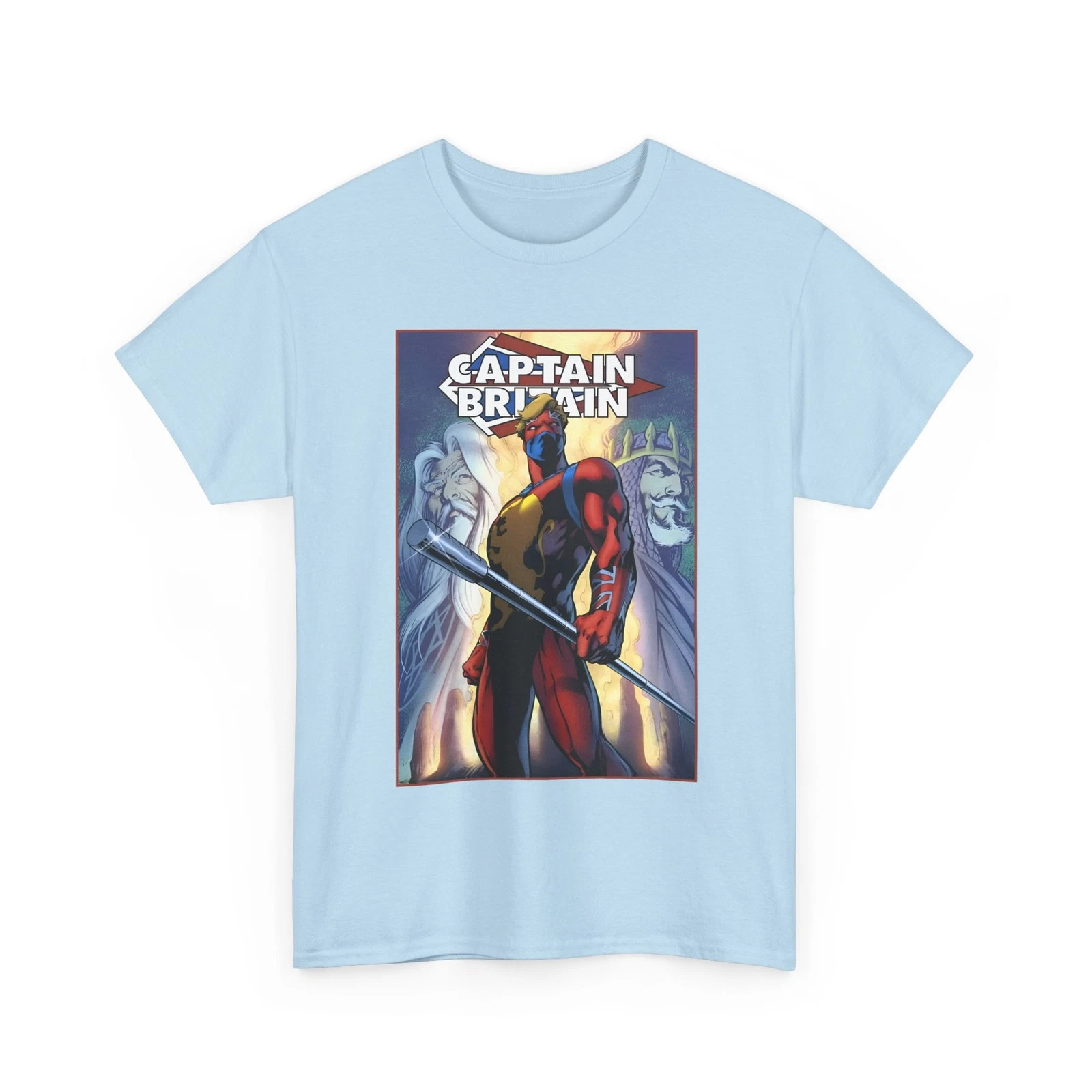 Captain Britain T-Shirt - Alan Davis Art - Excalibur Leader - Marvel Comics
