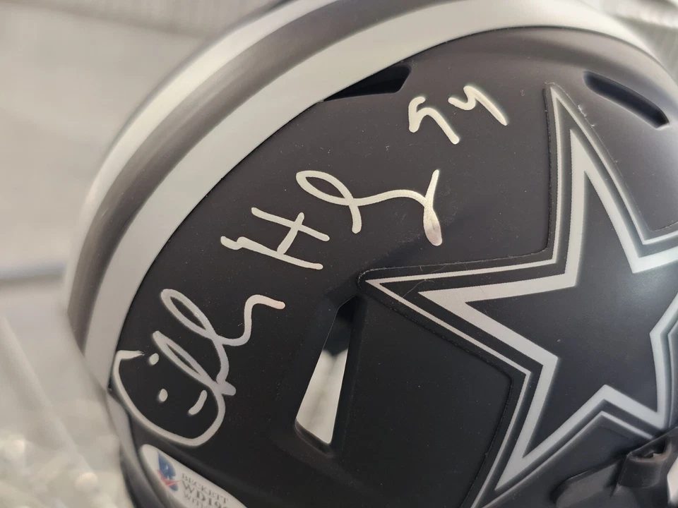 Minicasco autografiado/firmado Charles Haley Beckett Dallas Cowboys Eclipse Foto 2 de 4