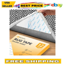 12 PCS Rug Tape, Double Sided Adhesive for Hardwood Floors