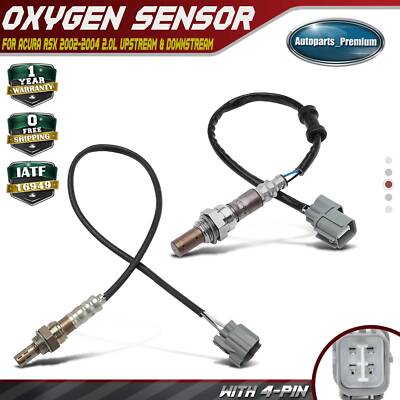 2x Up+Downstream O2 02 Oxygen Sensors for Acura RSX 2002-2004 2.0L K20A2 Type-S