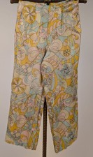 VINTAGE 1960  S PSYCHEDELIC PRINT SILK PANTS SIZE 