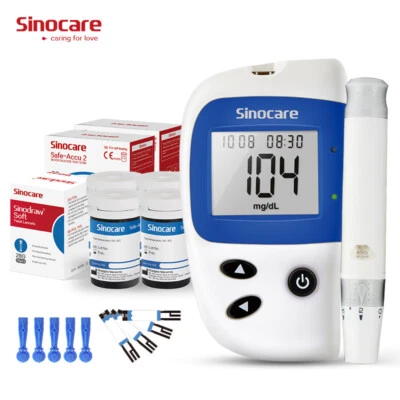 Sinocare Safe-Accu2 kit per il test della glicemia con 50 strisce per il diabete