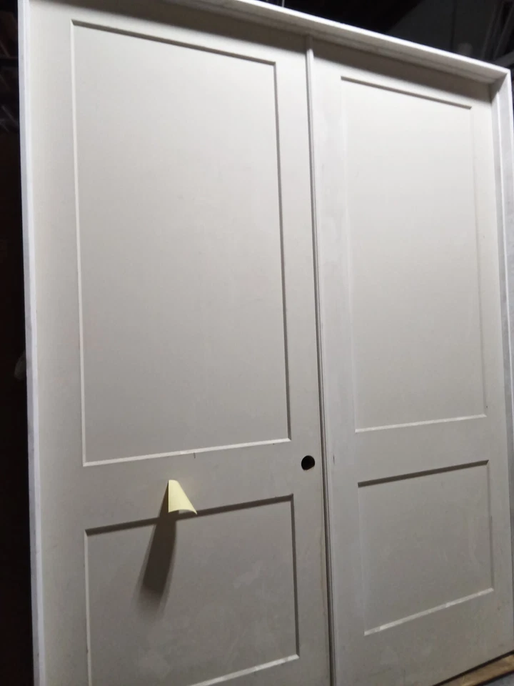 74-in x 96 in Interior Wood Double Interior Door  - Image 3 of 4