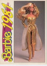 1991 Action/Panini Another First For Barbie 1980 #86 Golden Glamour
