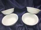 4 CORELLE LIA CEREAL ALL PURPOSE CEREAL BOWLS BLUE STRIPE BONUS with BIN! — photo 6