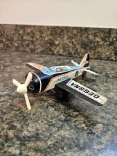 Vintage Tin Toy Airplane Cessna Patrol N 453C ~ Made in Japan 'K' Logo (Lot 101)