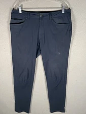 Lululemon ABC Commuter Pants Mens 34x32 Blue Flat Front Lightweight  5 Pockets