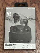 Art Sound Bluetooth True Wireless Pro Ear Buds, Black, Brand New