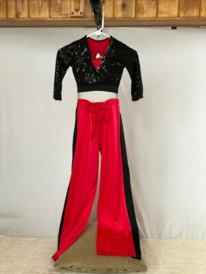 black sequin dance top