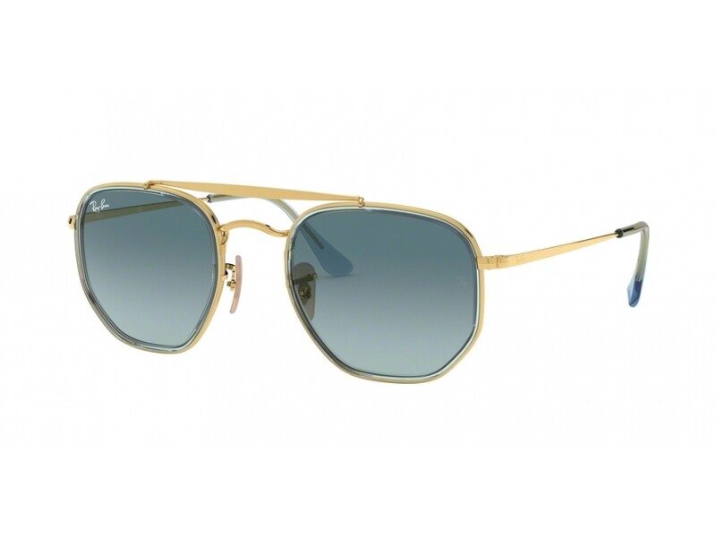 Rayban Marshall Gold Frame Sunglasses MARSHAL Sunglasses in Arista Gold and G-15 Green - RB3648  main image 2