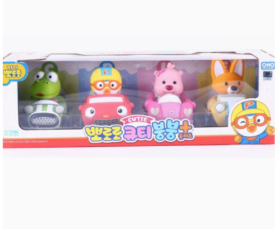 Pororo & Friends Cuty  Boong Boong Plus 4 Mini Car Set korea toy