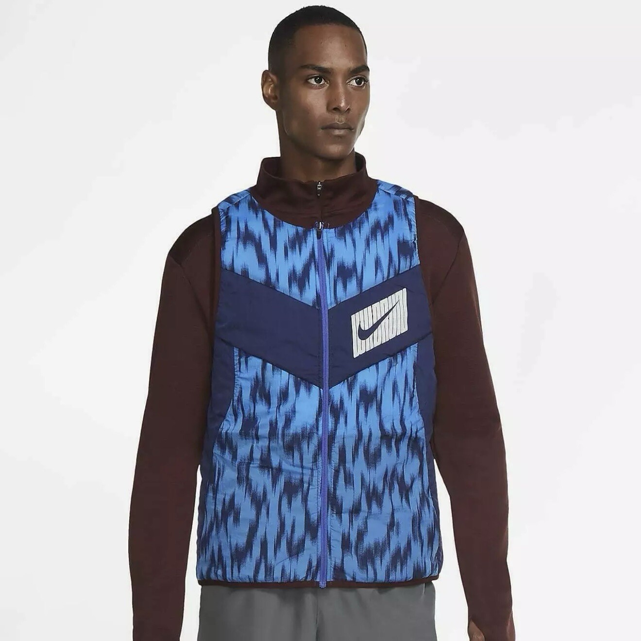 SACAI X NIKE Giubbotto da corsa reversibile uomo Nike Aerolayer Wild Run taglia XL