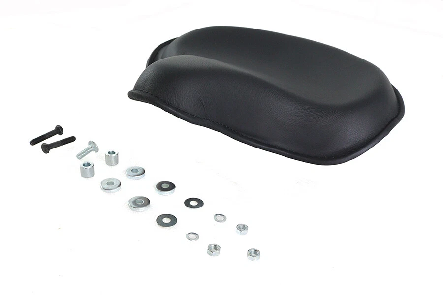 Réplica de cuero negro asiento individual de lujo sin falda se adapta a Harley Davidson Foto 3 de 4