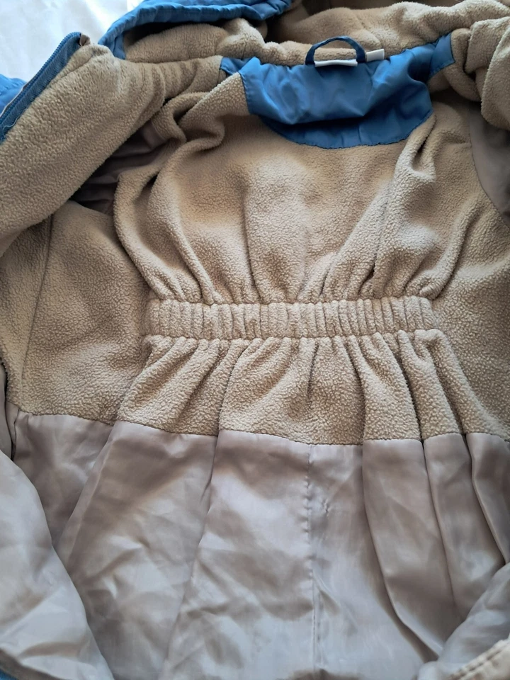 impidimpi- Schneeanzug - Kapuze-Blau- Gefüttert- Größe 74-80 - Bild 4 von 4