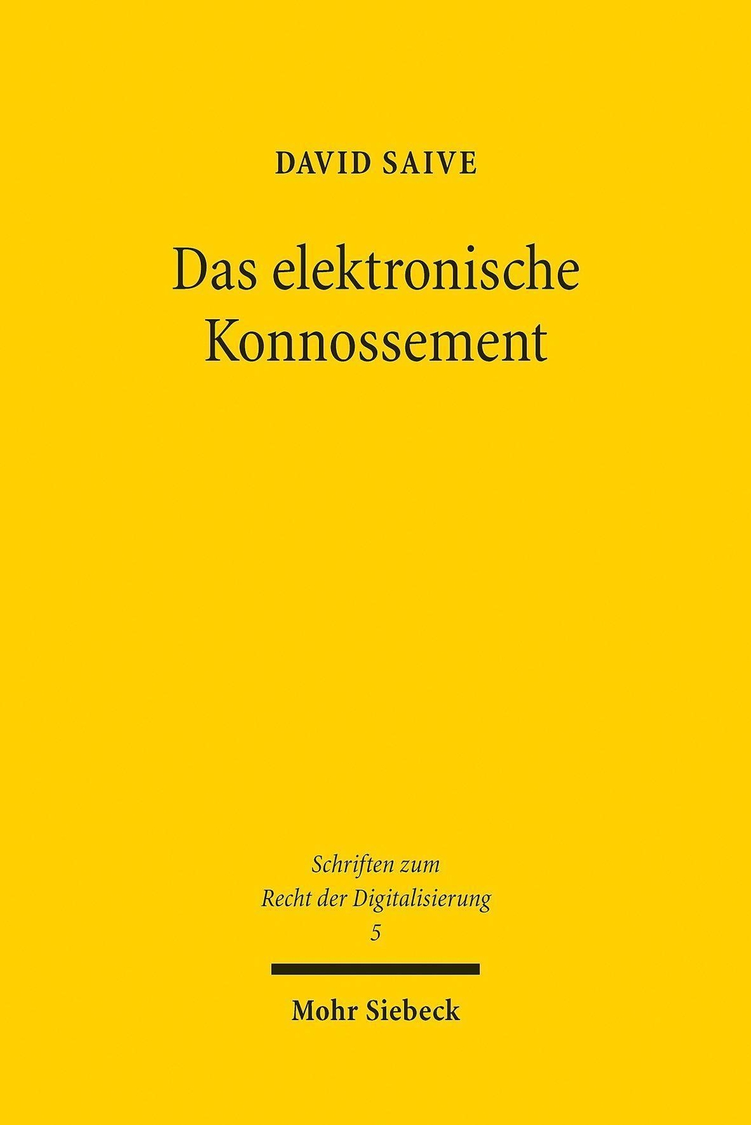 Thumbnail - Das Elektronische Konnossement David Saive