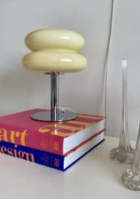 Bauhaus MCM Style Indoor Bedside Table Italian Macaron Lamp Retro Desk Glass LED