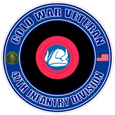 Cold War Veteran 47th Infantry Division Bumper Sticker Military Vinyl Decal 5"