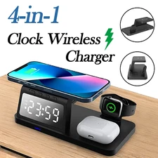 15W Fast Wireless Charger Station 4-in-1 Dock For Apple Watch Phone Airpods NEW